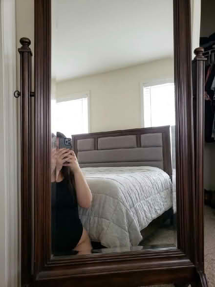 Photo of free Wooden Large Mirror (Warren Farm SG18) #1