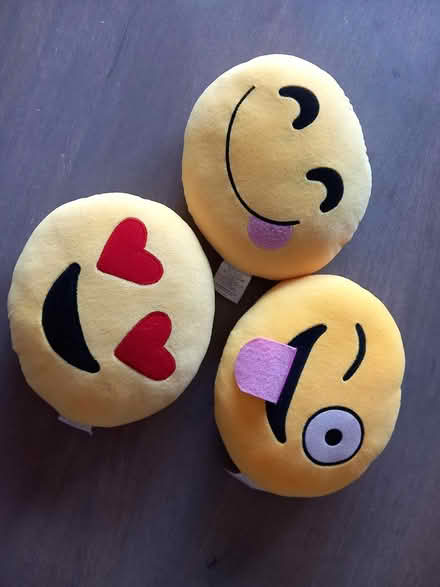 Photo of free 3 x emoji cushions (RG6 near Palmer Park) #1