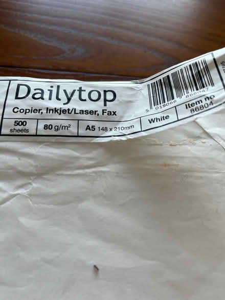 Photo of free Open pack of A5 printer paper (Eastbourne BN21) #1
