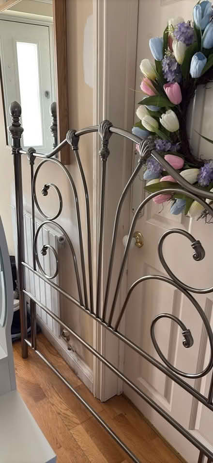 Photo of free Metal double bed headboard (New Malden KT3) #1
