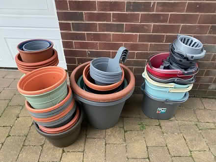 Photo of free Job Lot Garden Pots & Buckets (Leeds 16) #1
