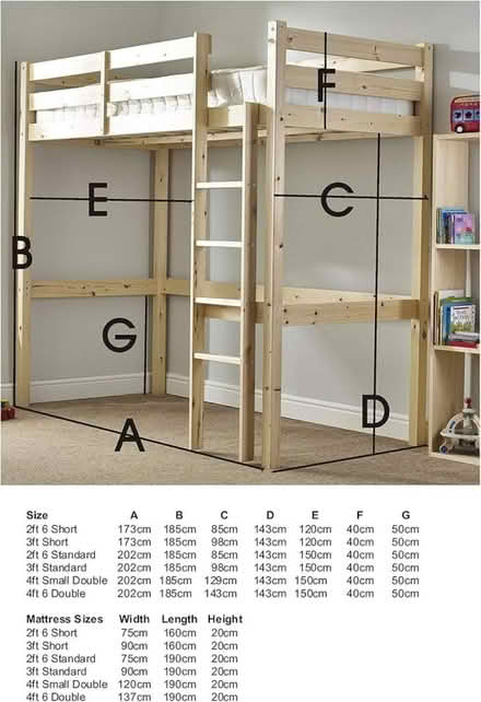 Photo of free Loft bed- single (Oldbury B68) #2