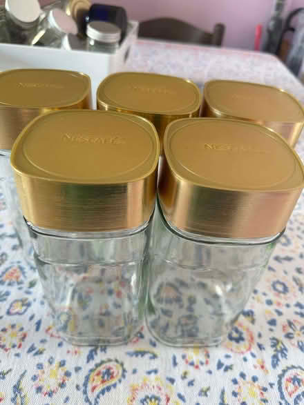 Photo of free 6 Large Clean Glass jars with lids. (South Cliff YO11) #1