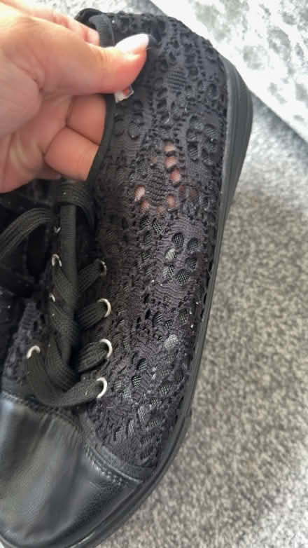 Photo of free Black lace trainers (Waltham cross EN8) #2