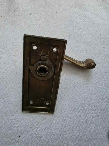 Photo of free 1 brass door handle (Hellingly BN27) #2