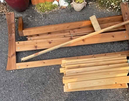 Photo of free Basic double wooden bed base (Mudeford BH23) #1