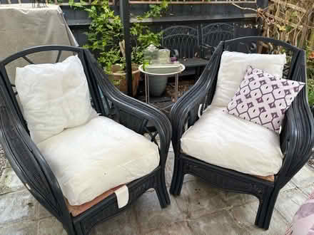 Photo of free 2 dark grey wicker garden chairs (Morrell Avenue OX4) #4