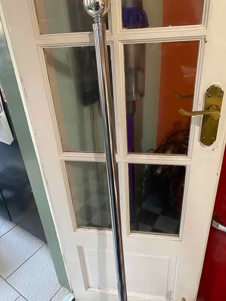 Photo of free Silver curtain pole with rings (Highbury Vale NG6) #1