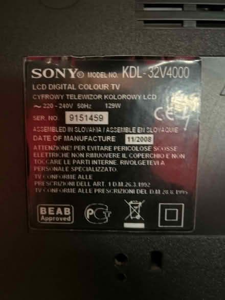 Photo of free Sony Bravia 32inch tv (Arddleen SY22) #2