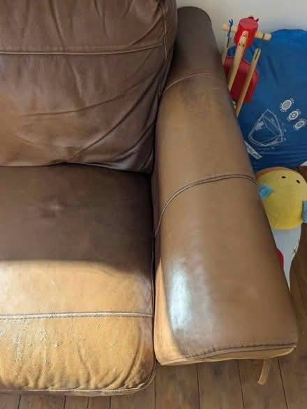Photo of free Brown Leather Two Seater Sofa (Gloucester GL1) #2