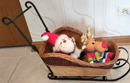 Photo of free Xmas sleigh w Santa and deer (Prospect Heights) #1