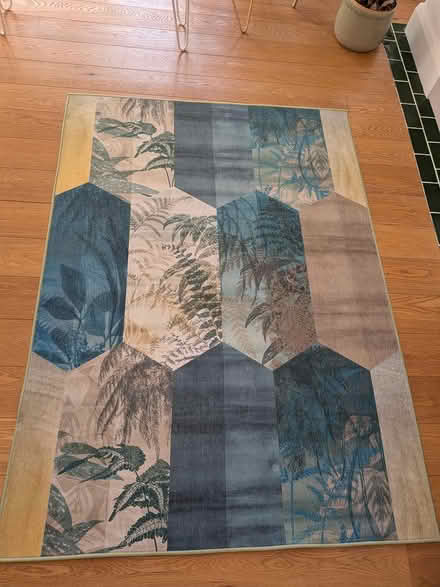 Photo of free Green floral rug (W5) #1