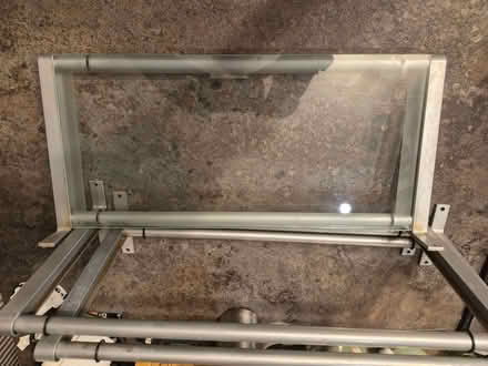 Photo of free Set of 3 glass and aluminium shelves. (Warkton NN16) #1