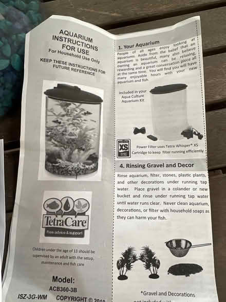 Photo of free TetraCare aquarium set up (Mt Pleasant PA) #2