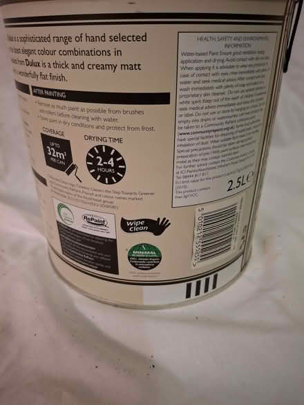 Photo of free Emulsion paint. Dulux Timeless "Pressed Thistle". (Penrith CA11) #2