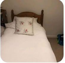 Photo of free Single pine bed with guest under bed metal trundle (Foscot OX7) #1