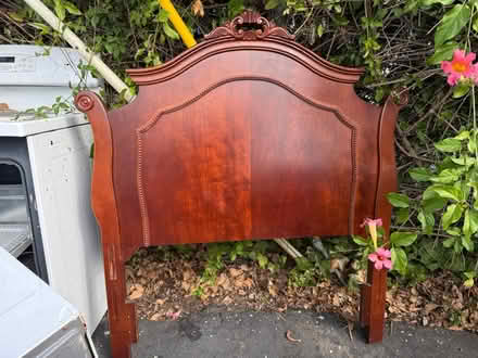 Photo of free Wooden twin bed frame & mattress (Valencia Avenue, Sunnyvale) #1