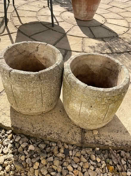Photo of free 2 outdoor flower planters (Erlestoke Devizes SN10) #1