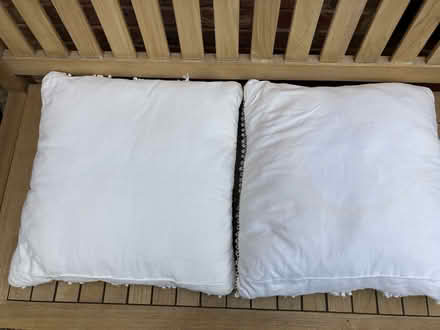 Photo of free Pair of cream & black cushions (Hitchin SG4 7SN) #3