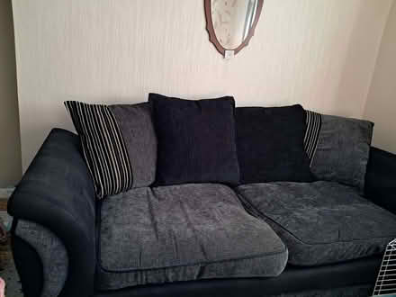 Photo of free Sofa black / grey (Seacroft LS14) #2