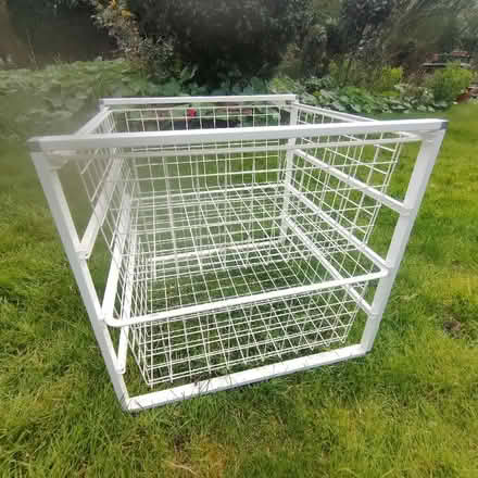 Photo of free White Metal/wire Storage Unit (Norbiton KT3) #4