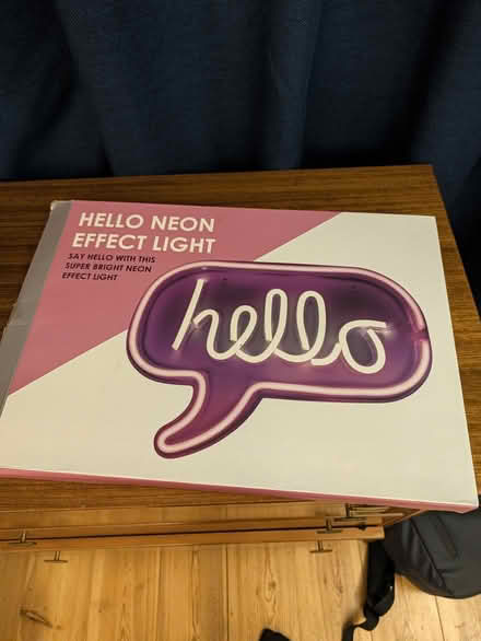 Photo of free hello neon effect LED sign (St. Werburghs BS2) #1