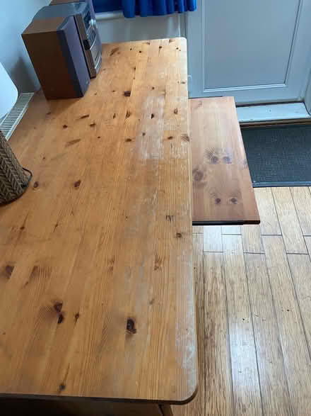 Photo of free Wood desk with pull out section (St Just TR19) #3