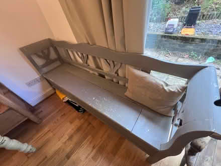 Photo of free Grey bench with storage (St John's TN13) #1