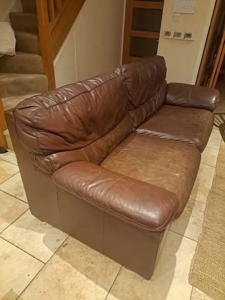 Photo of free 3 seater brown leather sofa (Littlemore, OX4) #2