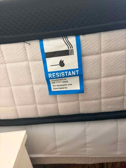 Photo of free Double Mattress - with fire label (Mile End E1) #2