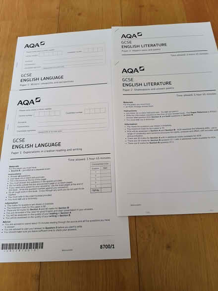 Photo of free GCSE English Bundle (St Mary Cray BR5) #4