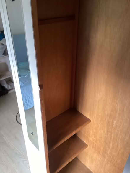 Photo of free Small Wooden Wardrobe with Mirrors (Oswestry SY11) #1