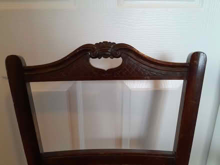 Photo of free dark wood chair (Barnard's Green WR14) #2