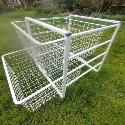Photo of free White Metal/wire Storage Unit (Norbiton KT3) #2