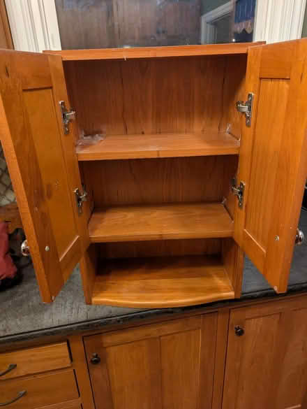 Photo of free Bath Over-lav cabinet, cherry wood (Bitter Lake) #2