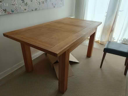 Photo of free Dinner table - solid wood sit 6 (Flitwick MK45) #1