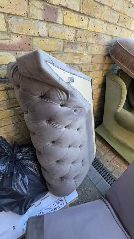 Photo of free Grey Ikea GREVIE Chesterfield Sofa (Hatfield AL10) #3