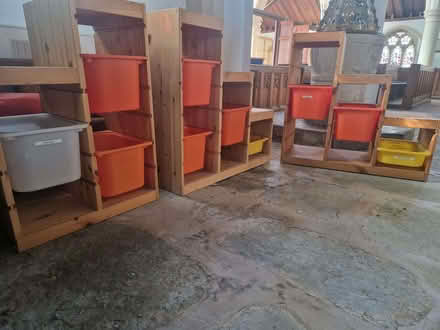 Photo of free IKEA Trofax storage unit with plastic boxes (Topsham EX3) #1