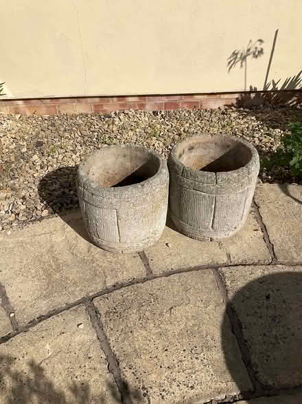 Photo of free 2 outdoor flower planters (Erlestoke Devizes SN10) #2