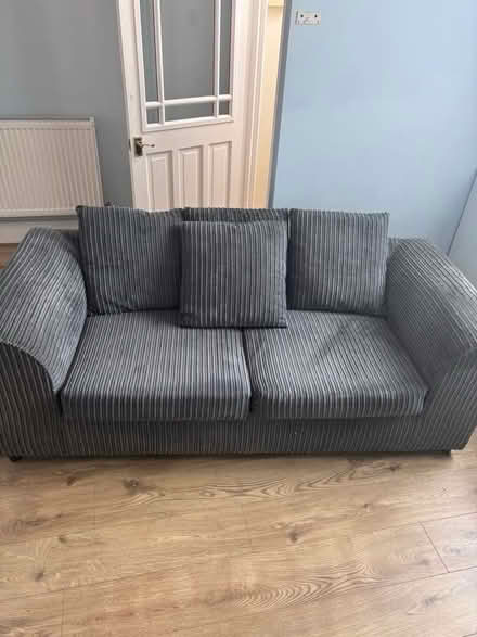 Photo of free Grey Corduroy Sofa (Whitefield M45) #1