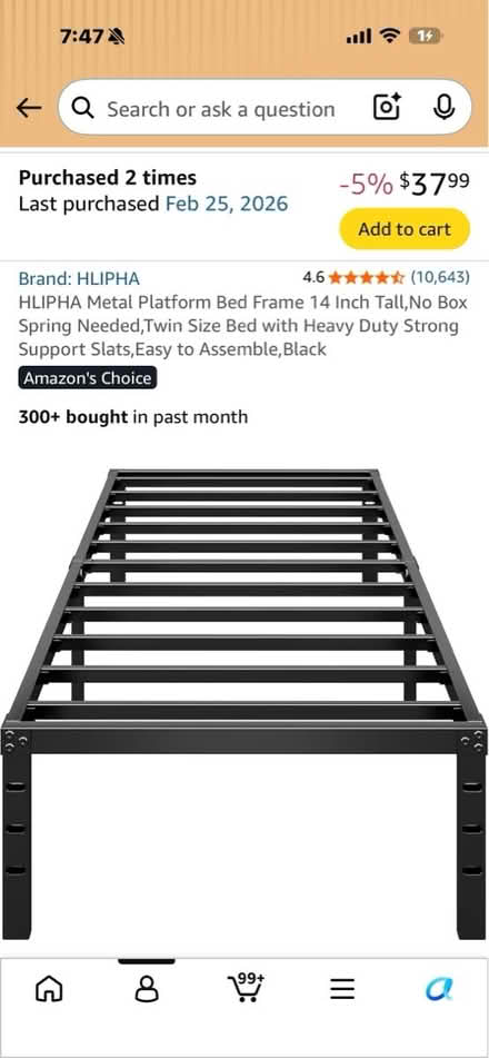 Photo of free Twin metal frame x3 (Upper Westside) #1