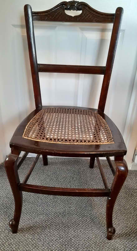 Photo of free dark wood chair (Barnard's Green WR14) #1