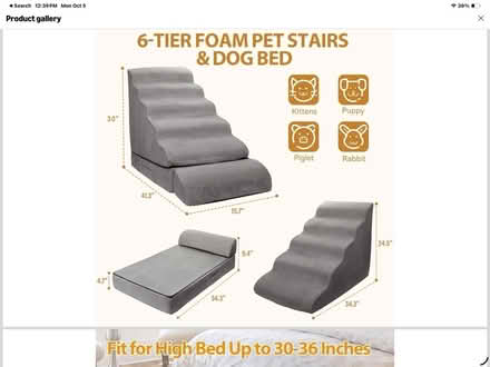 Photo of free Tall dog stairs for bed (Los Altos, CA) #2