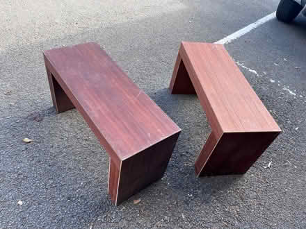 Photo of free Two wood veneer benches (Eastbourne BN21) #1