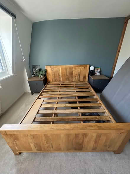 Photo of free King sized wooden bed frame (Finsbury Park N7) #1
