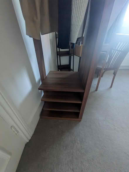 Photo of free Brown wooden coat and shoe rack (Willesden green, NW2 4QN) #2