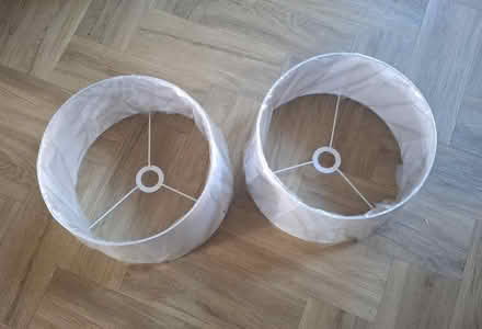 Photo of free 2 x large white matching light / lamp shades (Boughton Monchelsea ME17) #3
