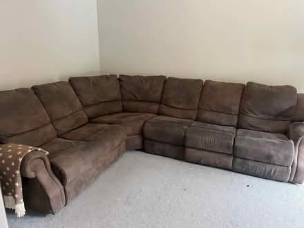 Photo of free Brown corner 6 seater sofa with 4 recliners (Sea Mills BS9) #1