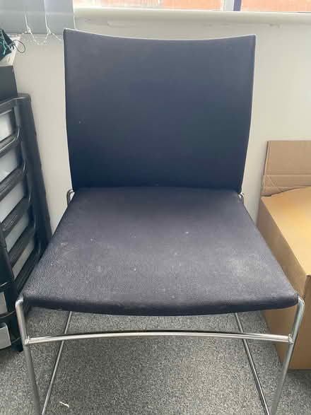 Photo of free Black fabric dining chair (Central Preston PR1) #2