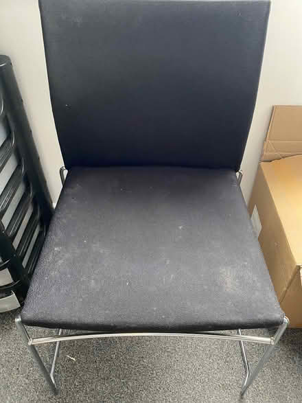Photo of free Black fabric dining chair (Central Preston PR1) #1